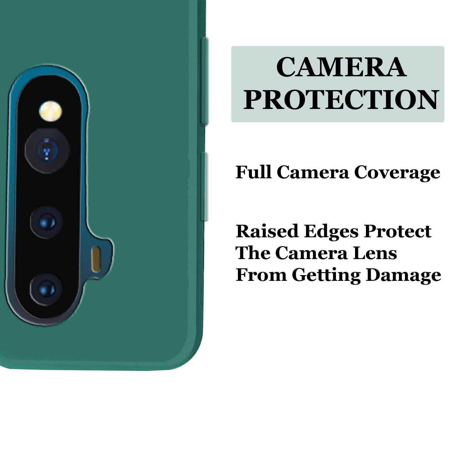 OnePlus 7T Pro Liquid Silicone Back Cover Case With TPU & Matte Finish - Green