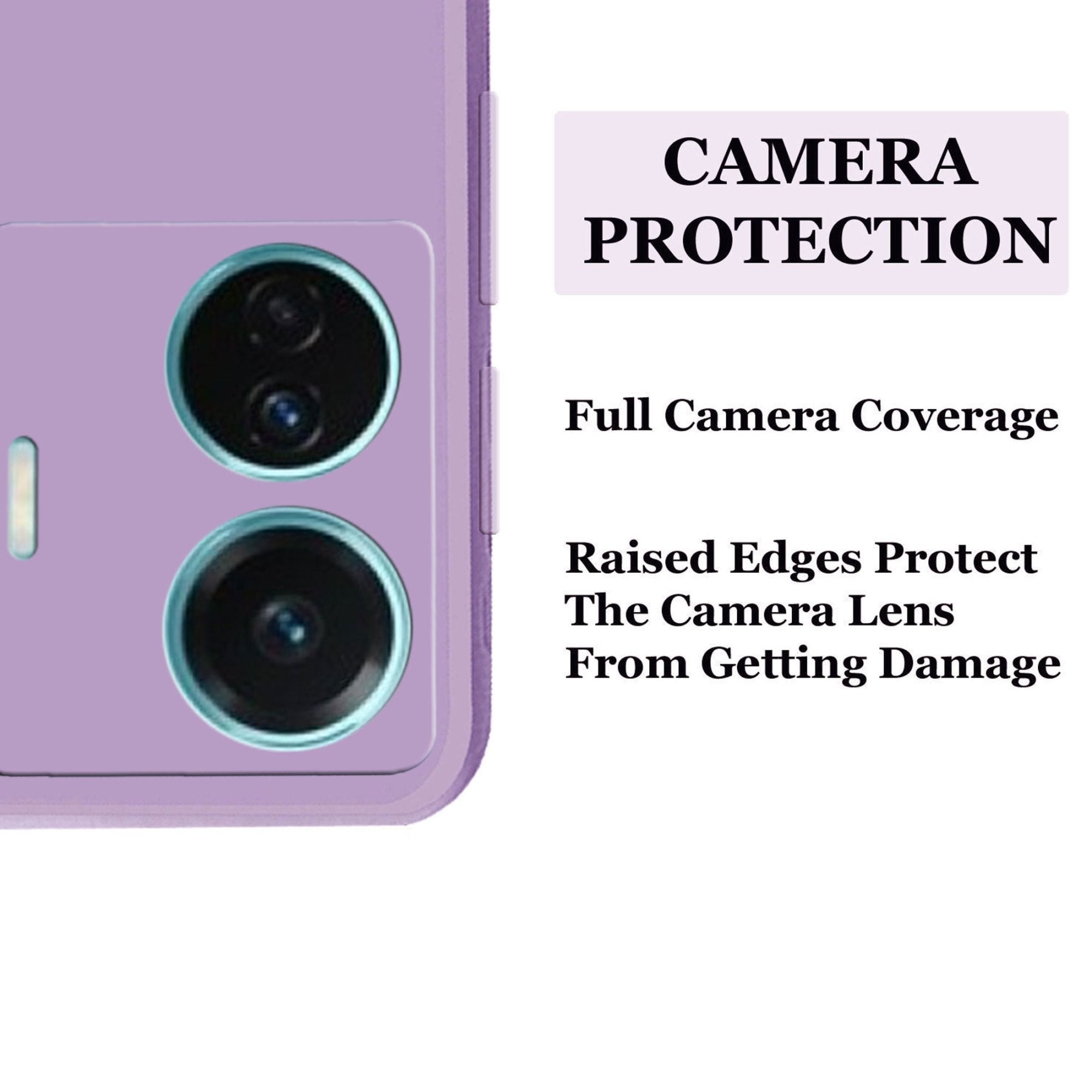 iQOO Z6 Pro 5G / Vivo T1 Pro 5G Liquid Silicone Back Cover Case With TPU & Matte Finish - Purple