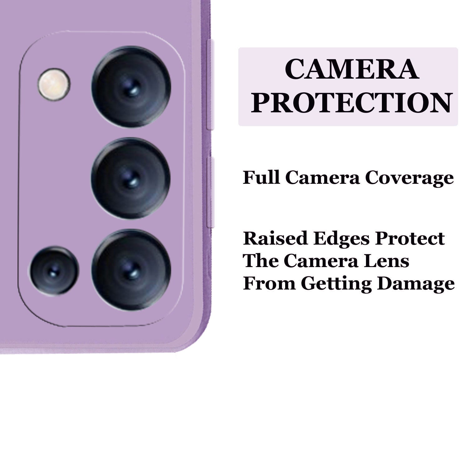 Reno 5 Pro Liquid Silicone Back Cover Case With TPU & Matte Finish - Purple