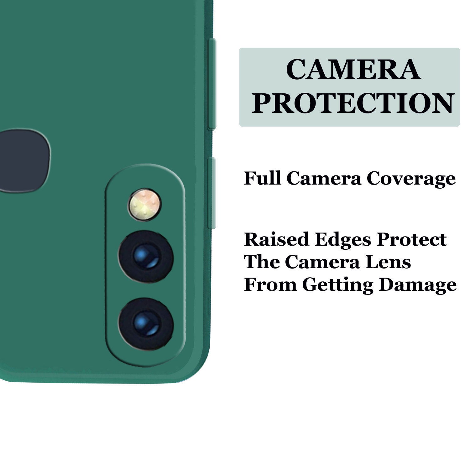 Vivo V9 Liquid Silicone Back Cover Case With TPU & Matte Finish - Green