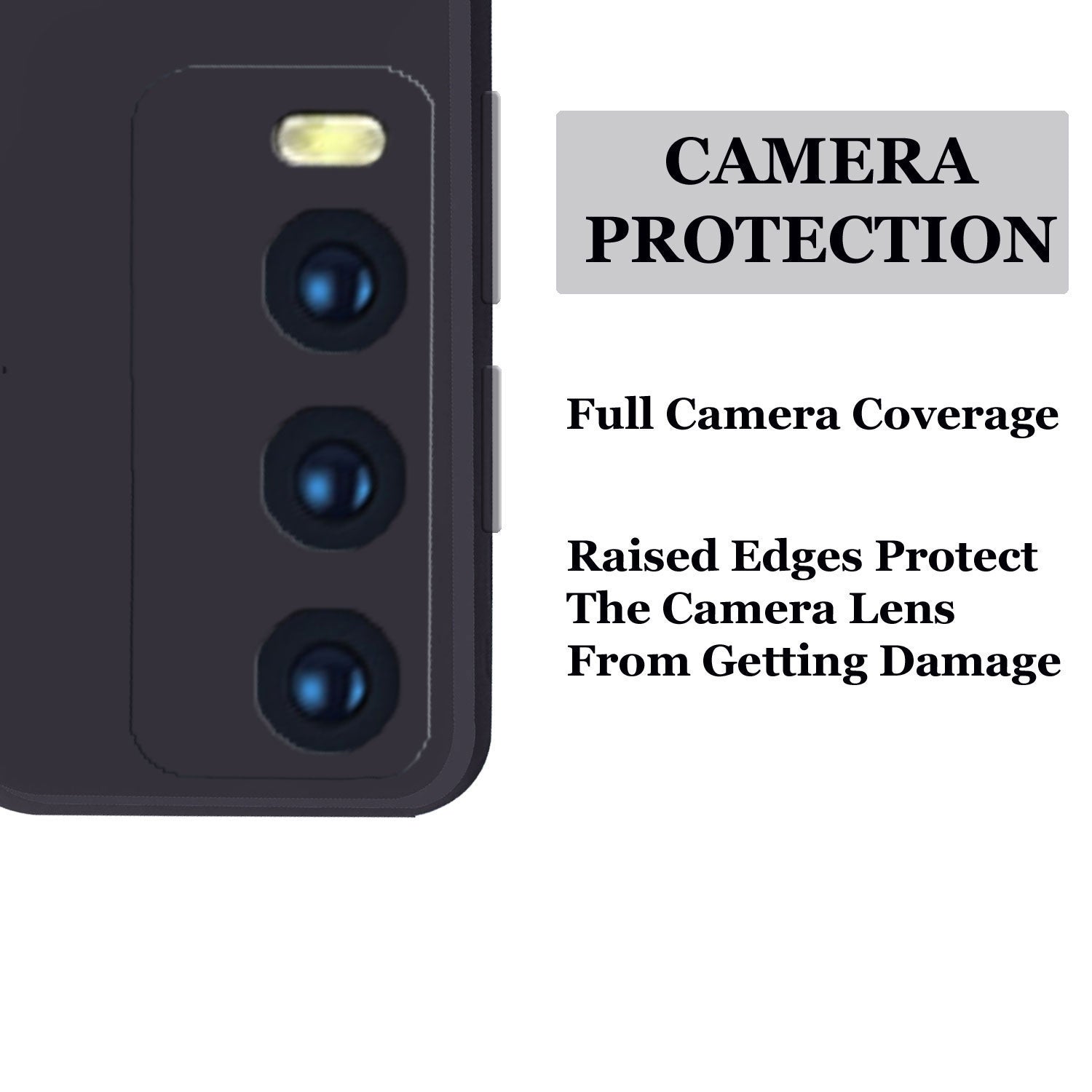 Vivo Y20 Liquid Silicone Back Cover Case With TPU & Matte Finish - Black