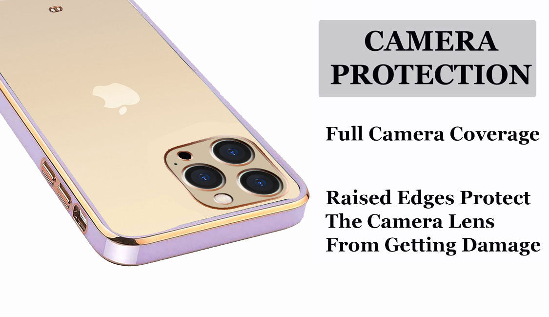 Electro Silicone Series Back cover Case For iphone 13 pro - Purple