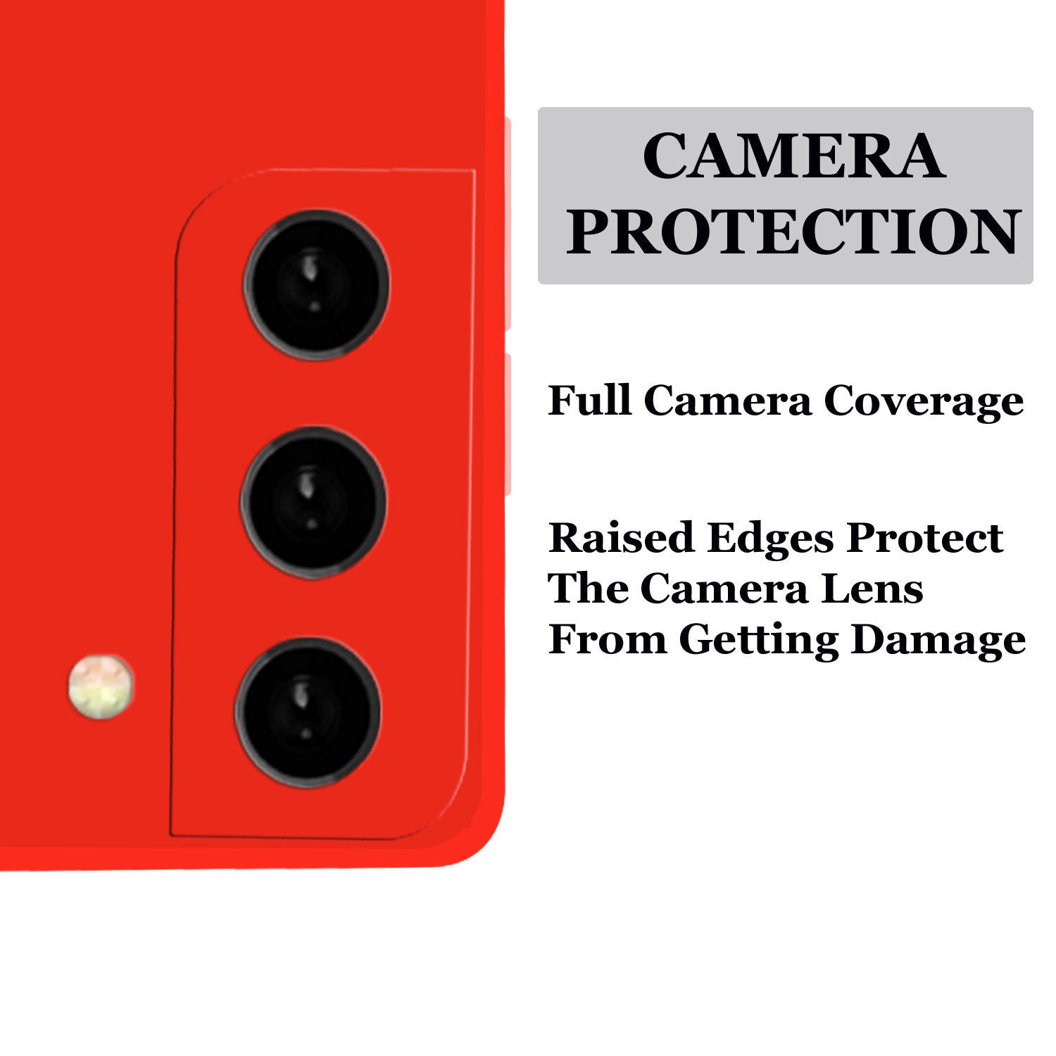 Samsung Galaxy S21 FE 5G Liquid Silicone Back Cover Case With TPU & Matte Finish - Red