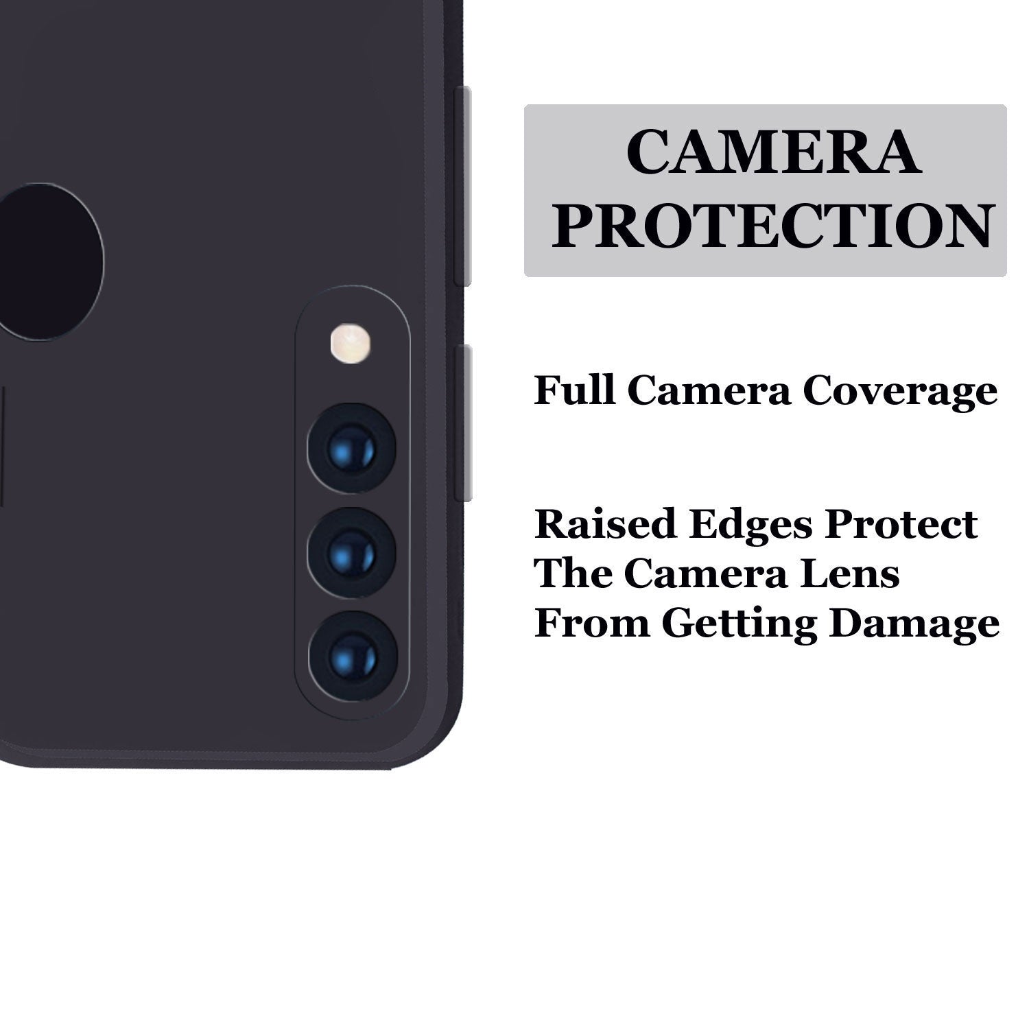 Oppo A31 Liquid Silicone Back Cover Case With TPU & Matte Finish - Black