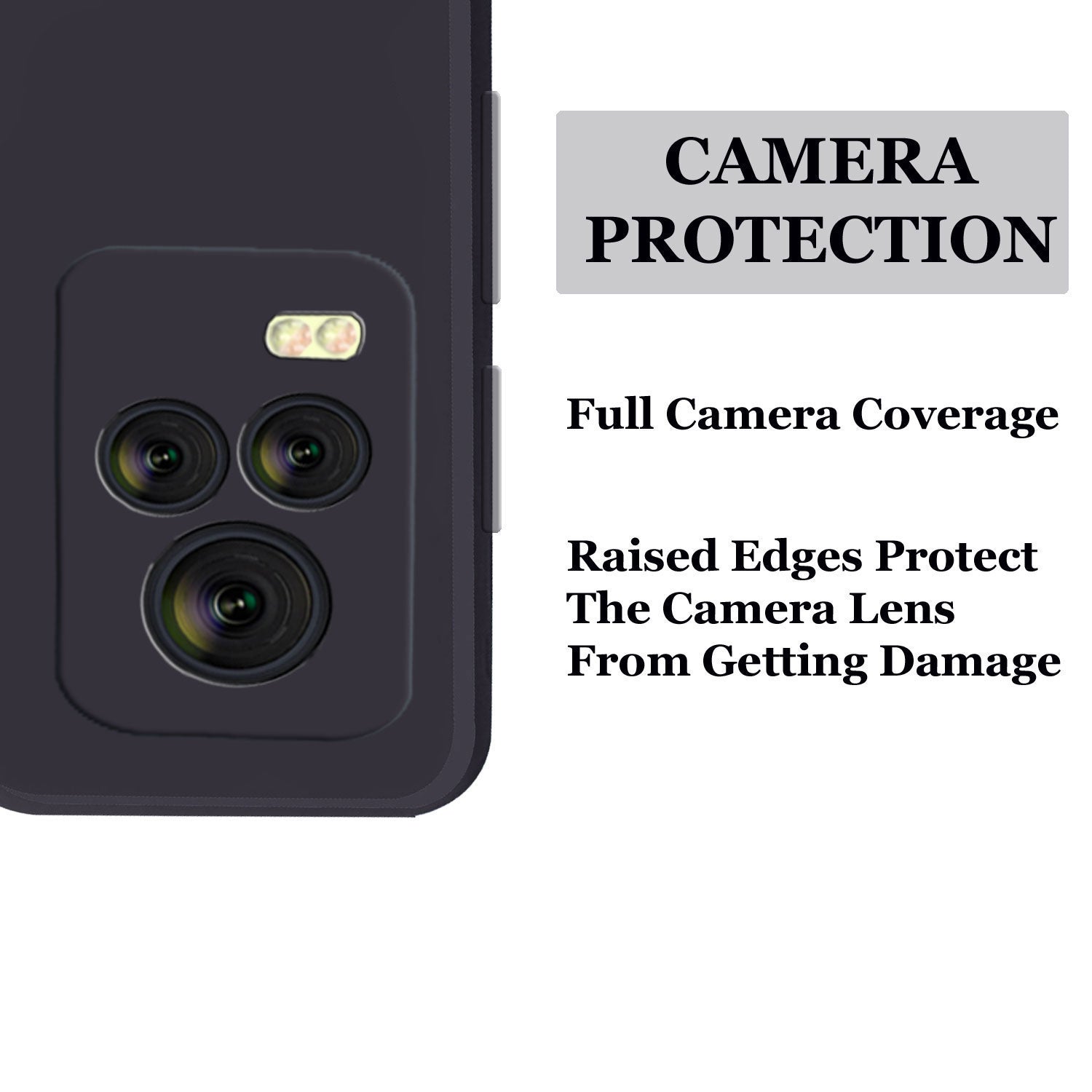 Vivo Y73 Liquid Silicone Back Cover Case With TPU & Matte Finish - Black