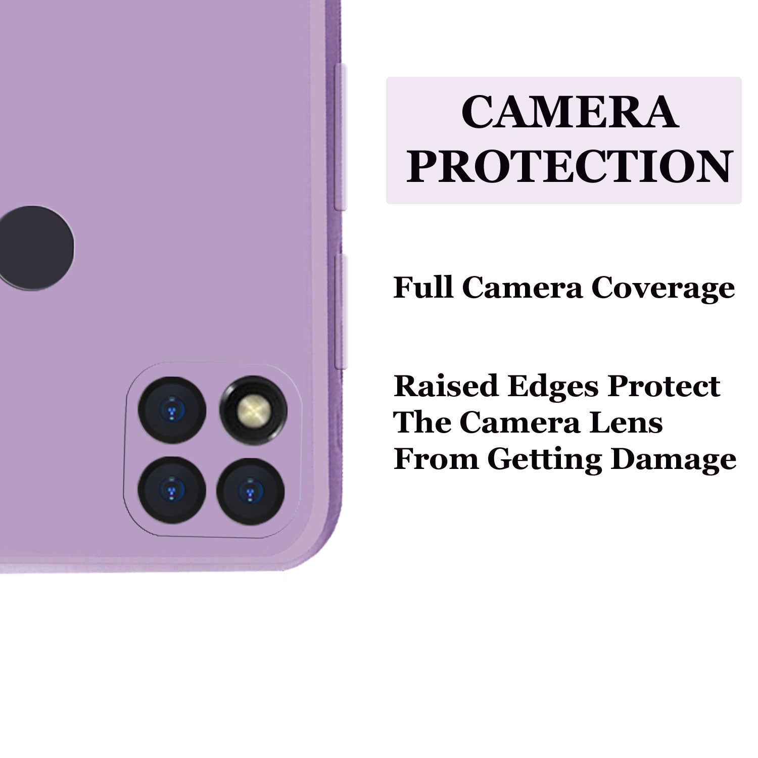 Redmi 9 Liquid Silicone Back Cover Case With TPU & Matte Finish -Purple