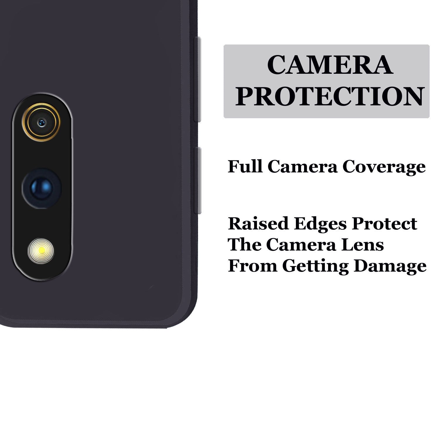 Realme X Liquid Silicone Back Cover Case With TPU & Matte Finish - Black