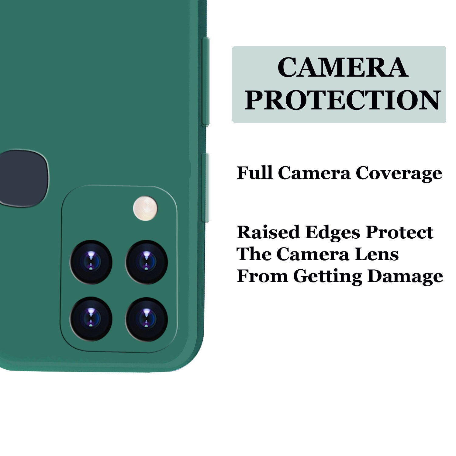 Infinix Hot 10 S Liquid Silicone Back Cover Case With TPU & Matte Finish - Green