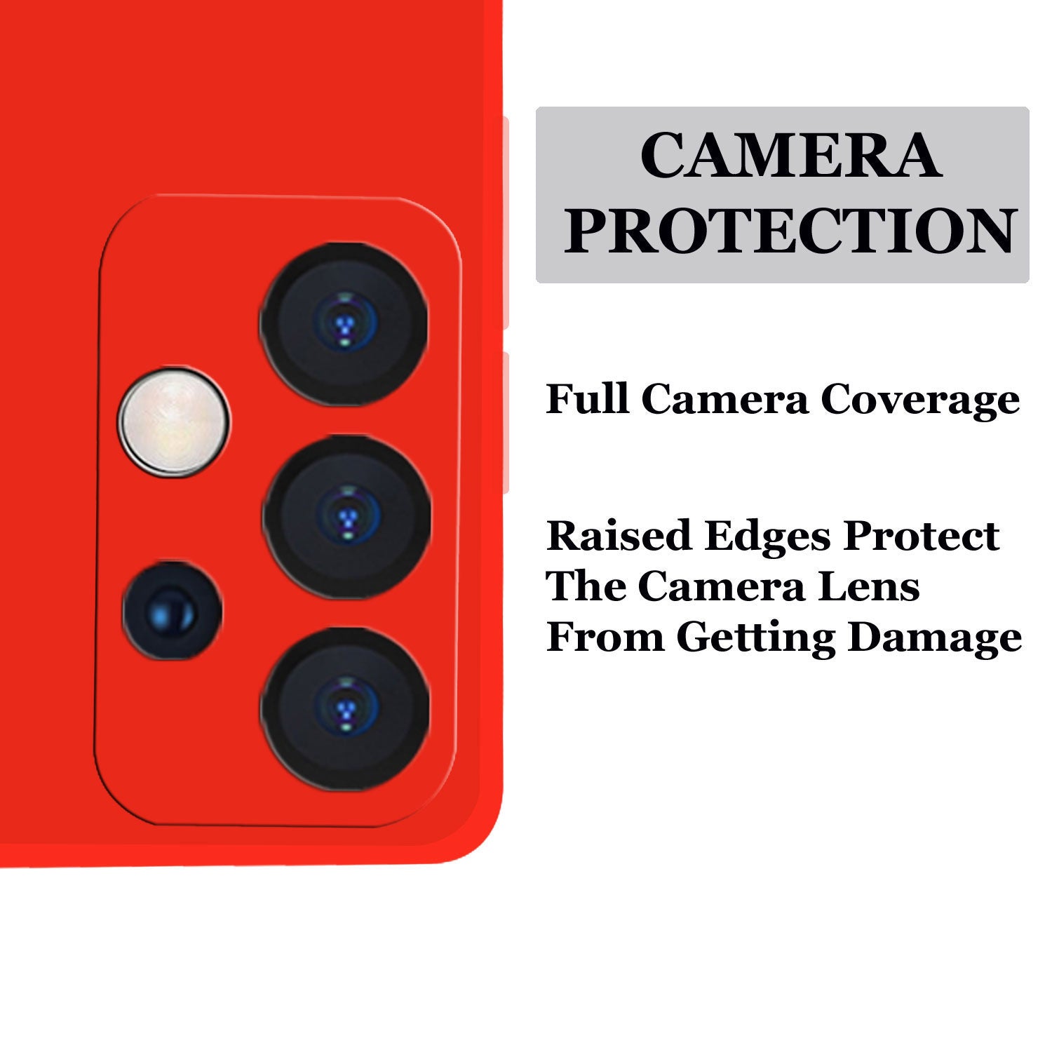 Samsung Galaxy A53 Liquid Silicone Back Cover Case With TPU & Matte Finish - Red