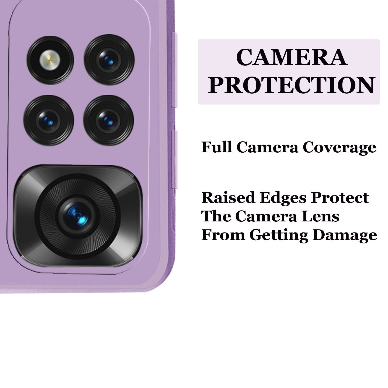 Mi Redmi Note 11 Pro Liquid Silicone Back Cover Case With TPU & Matte Finish -Purple