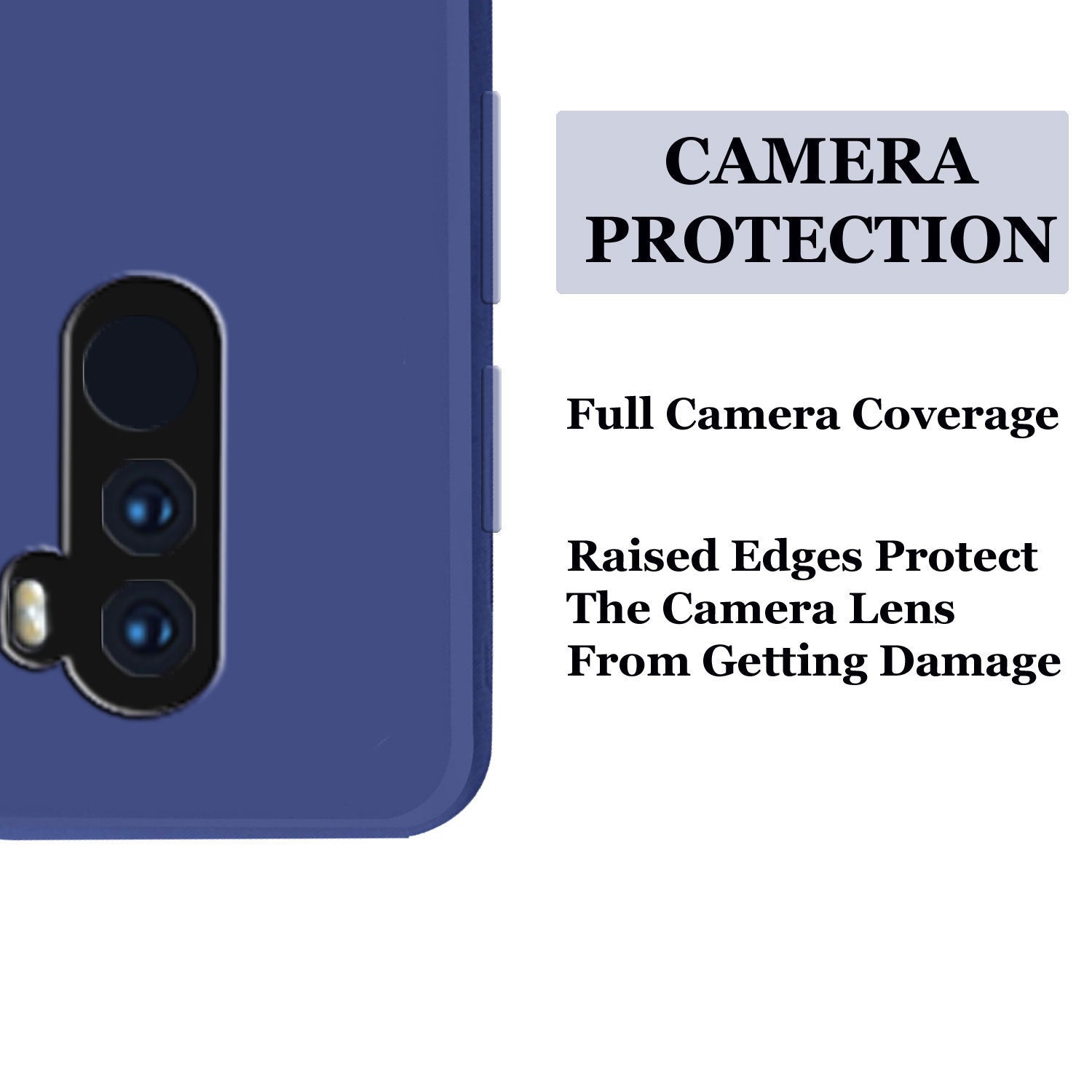 Poco F1 Liquid Silicone Back Cover Case With TPU & Matte Finish - Blue