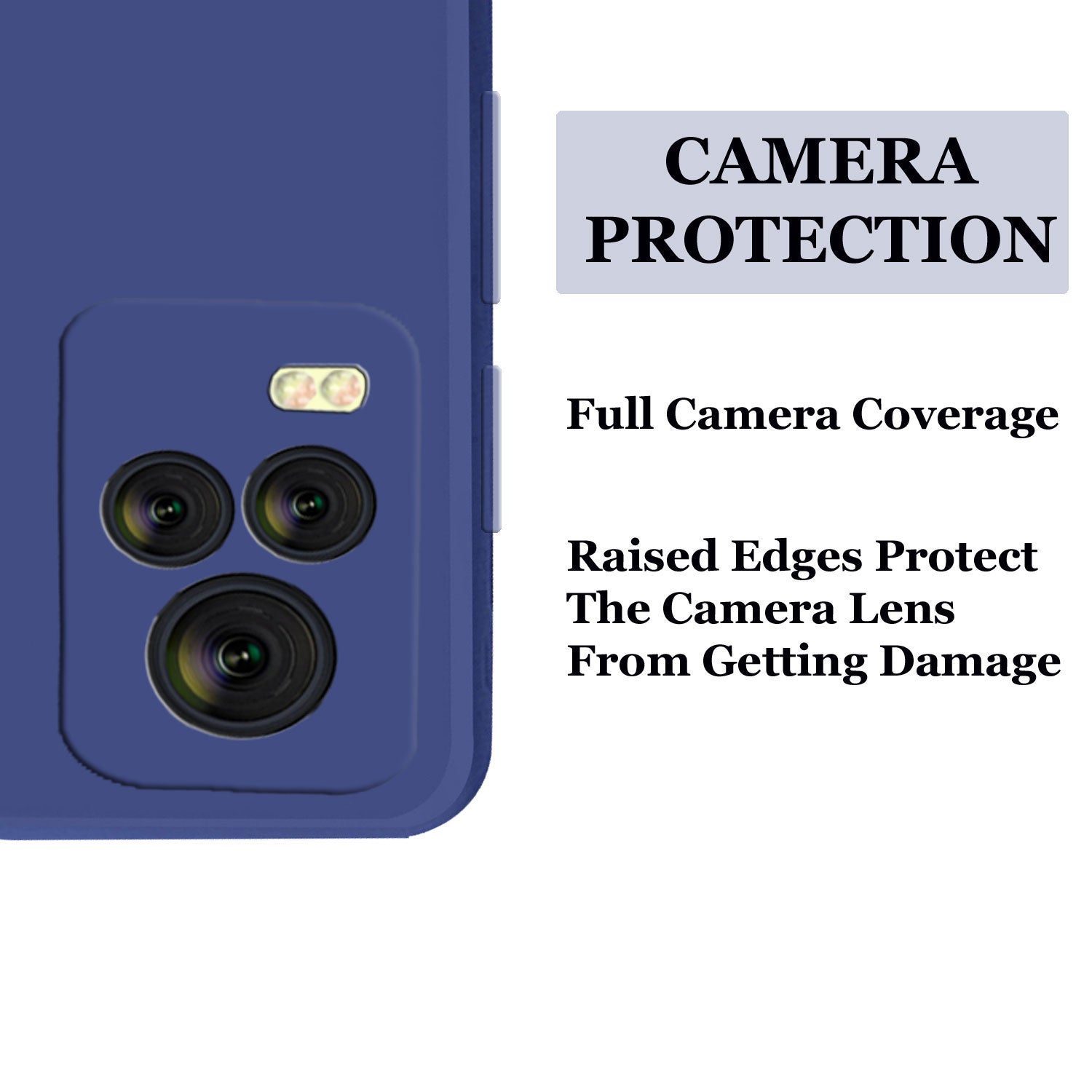 Vivo Y73 Liquid Silicone Back Cover Case With TPU & Matte Finish - Blue
