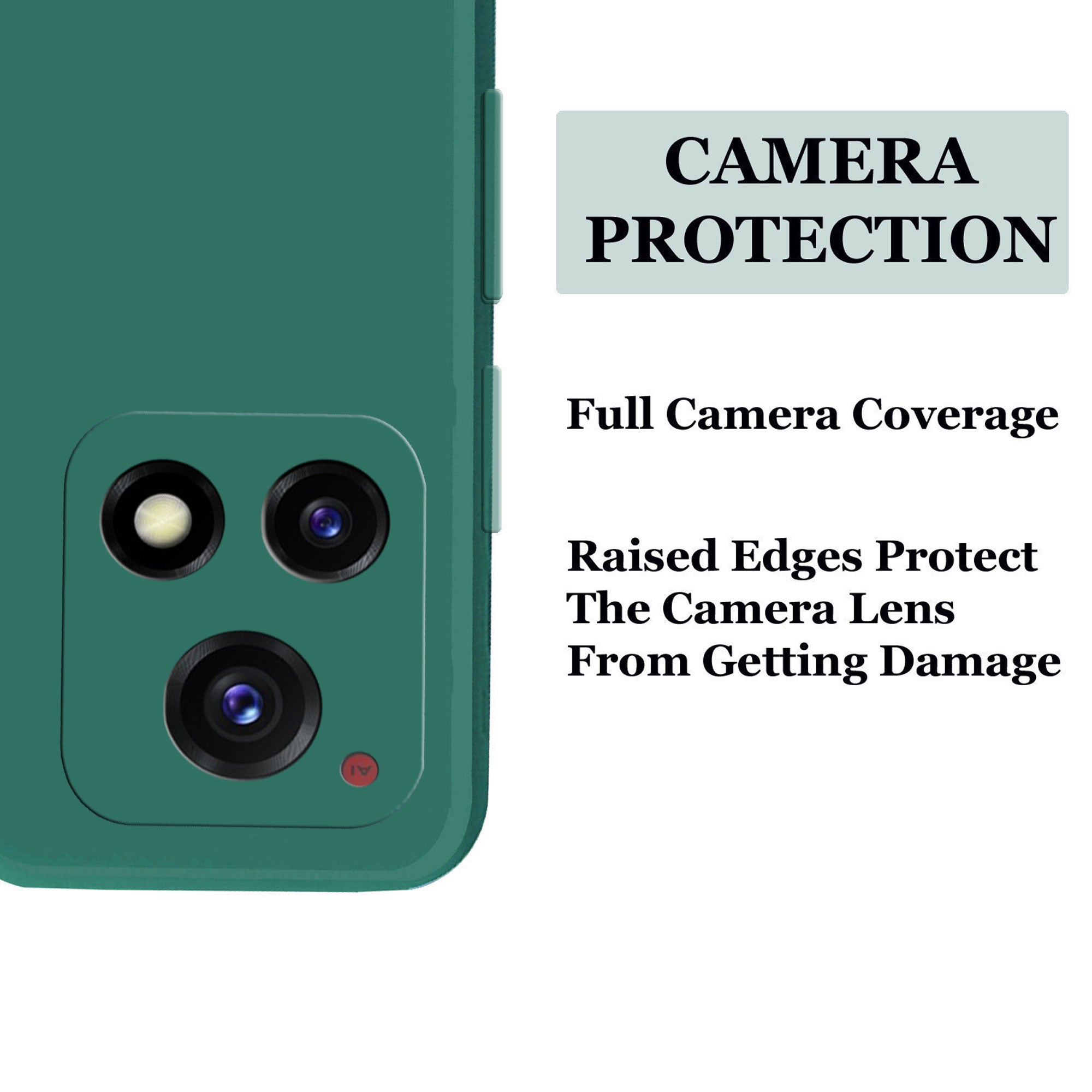 Vivo Y72 5g Liquid Silicone Back Cover Case With TPU & Matte Finish - Green