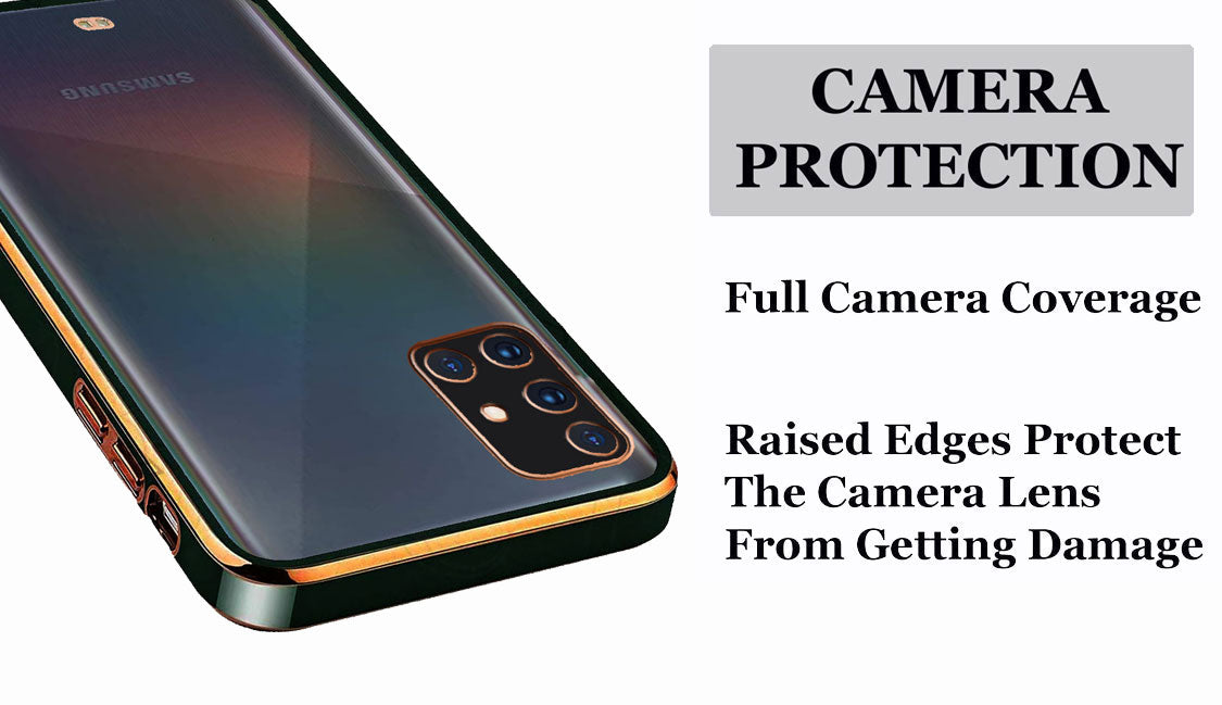 Electro Silicone Series Back cover Case For Samsung Galaxy A71 - Black