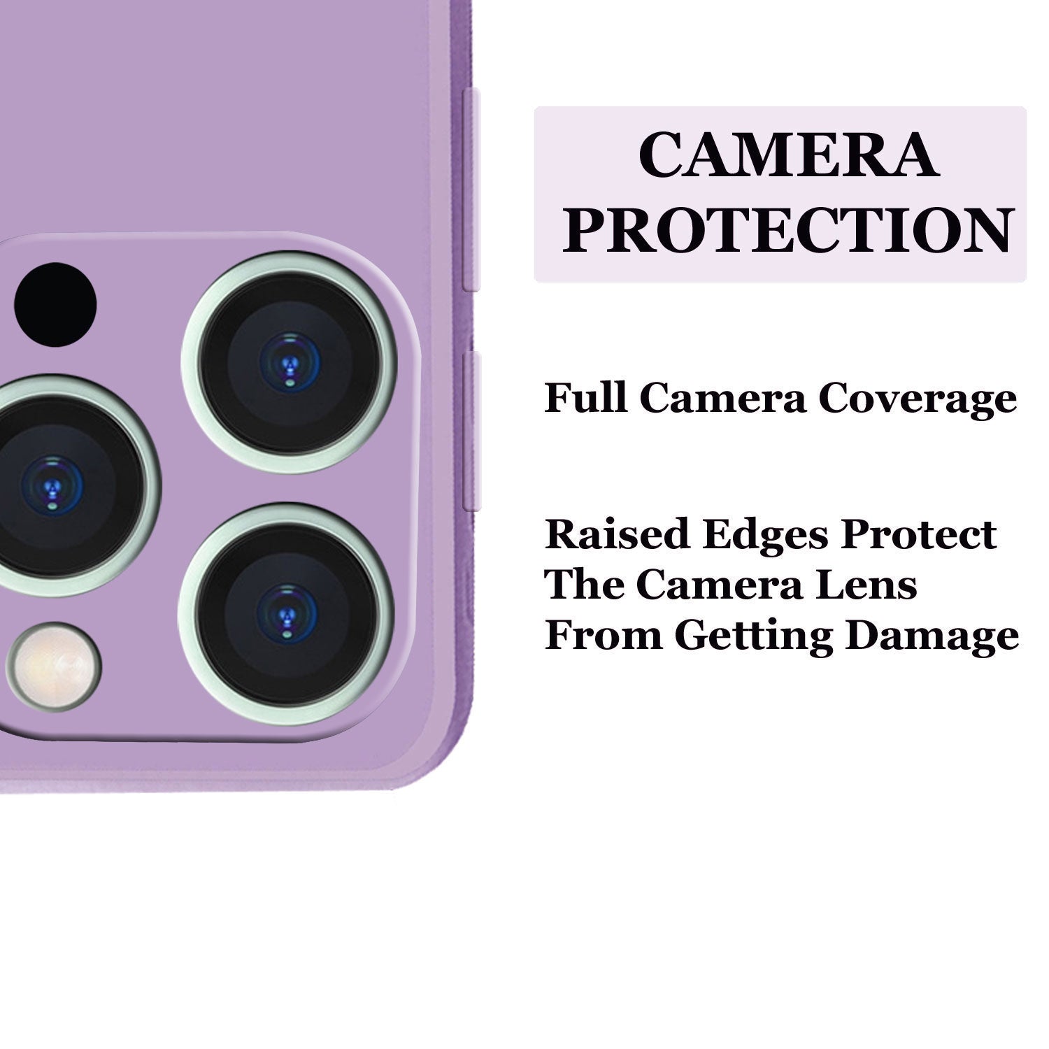 Iphone 13 Pro Liquid Silicone Back Cover Case With TPU & Matte Finish - Purple