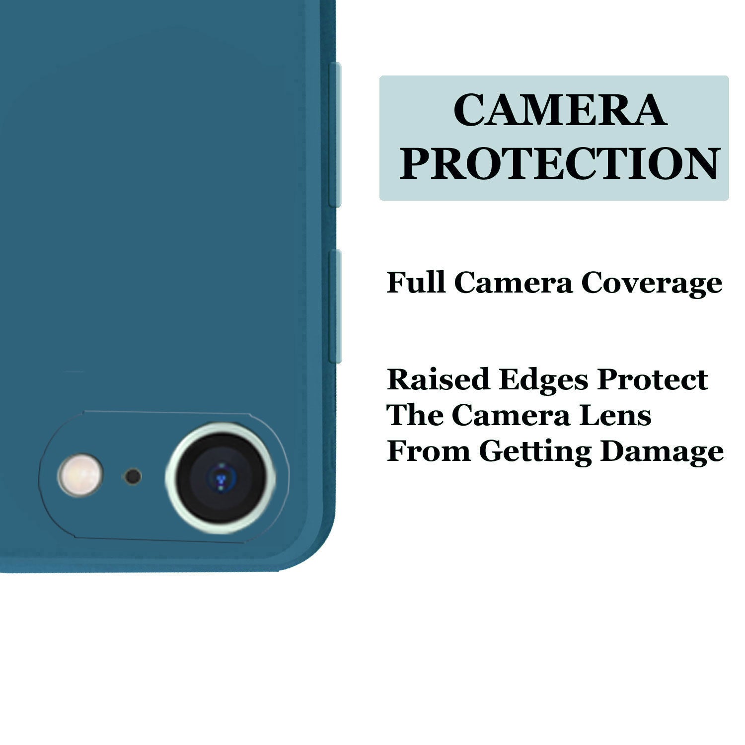 iphone 6 / 6s  Liquid Silicone Back Cover Case With TPU & Matte Finish - Blue