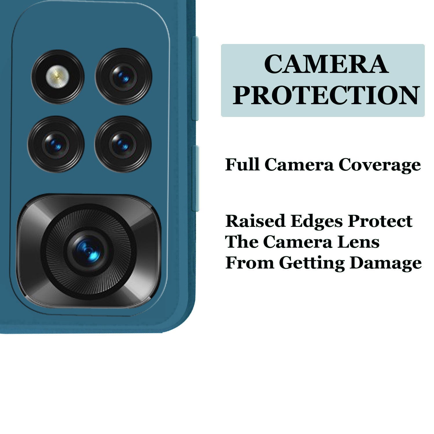 Mi Redmi Note 11 / Note 11s Liquid Silicone Back Cover Case With TPU & Matte Finish - Blue