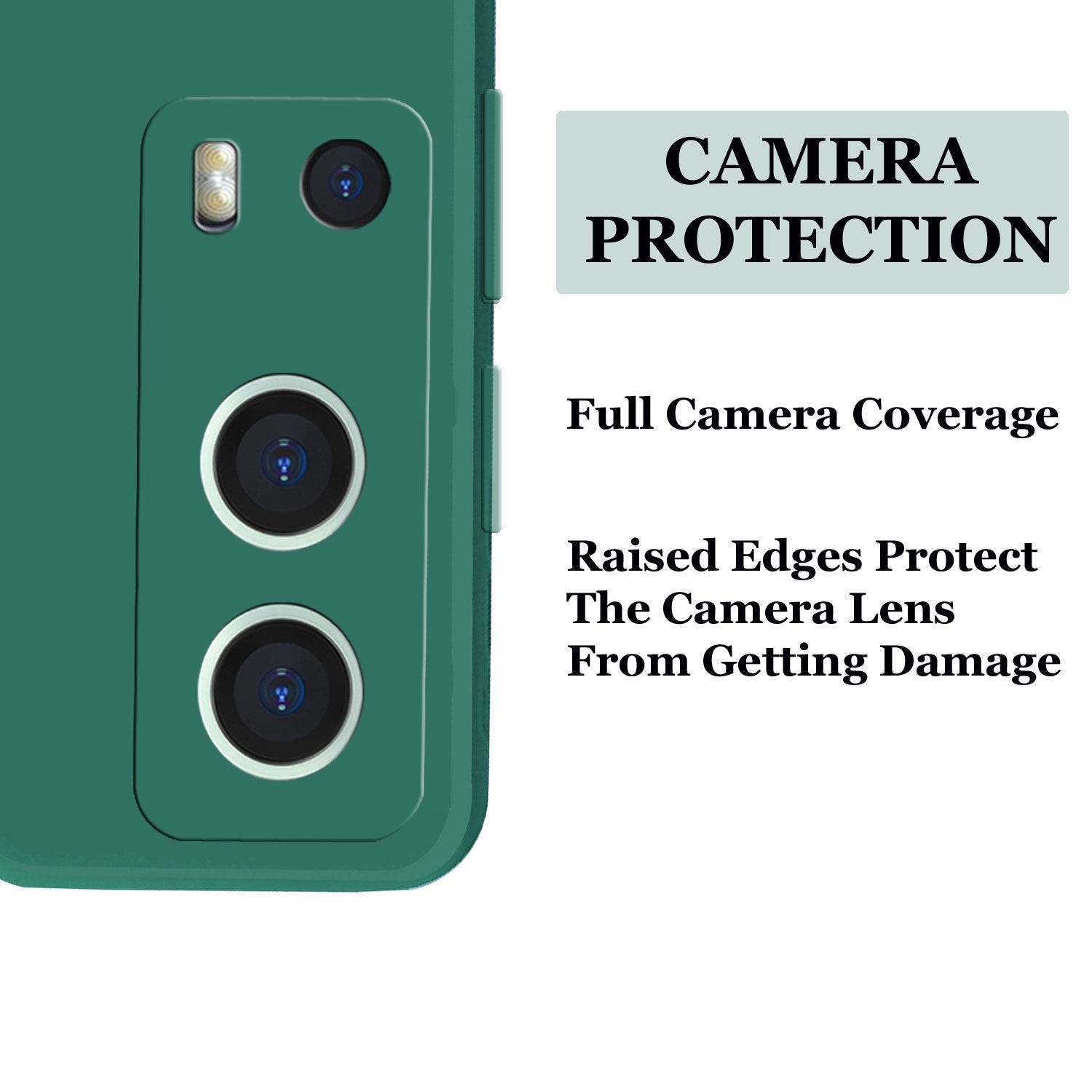 IQOO Z3 Liquid Silicone Back Cover Case With TPU & Matte Finish - DarkGreen