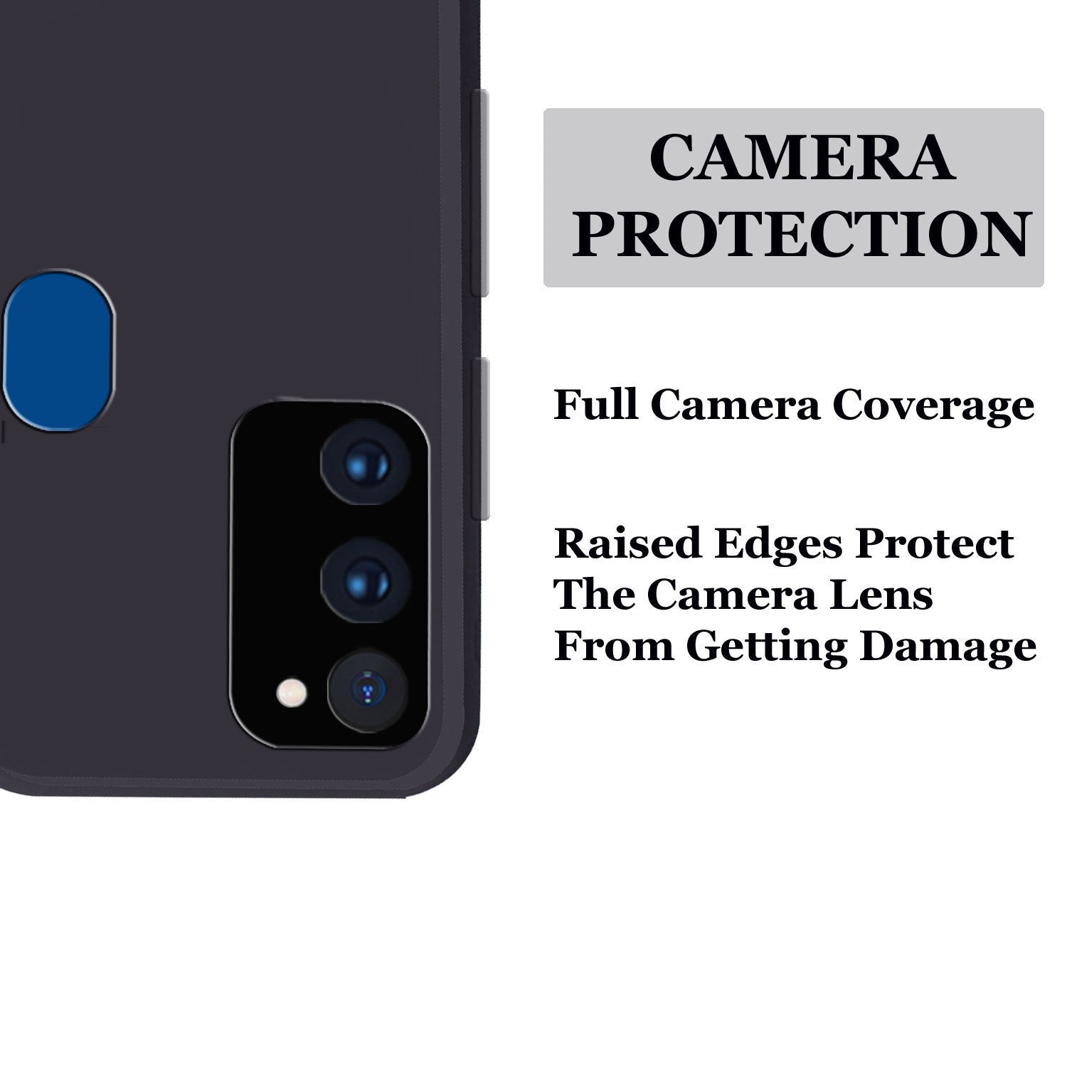 Samsung Galaxy M21/M30s Liquid Silicone Back Cover Case With TPU & Matte Finish - Black