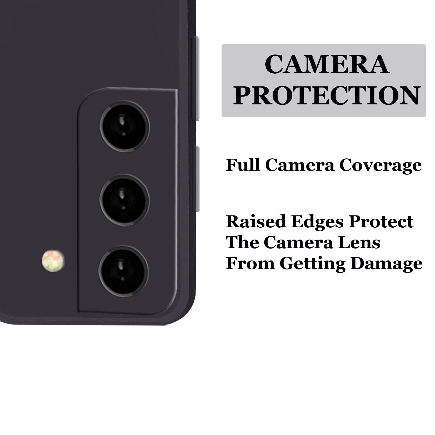 Samsung Galaxy S21 FE 5G Liquid Silicone Back Cover Case With TPU & Matte Finish - Black