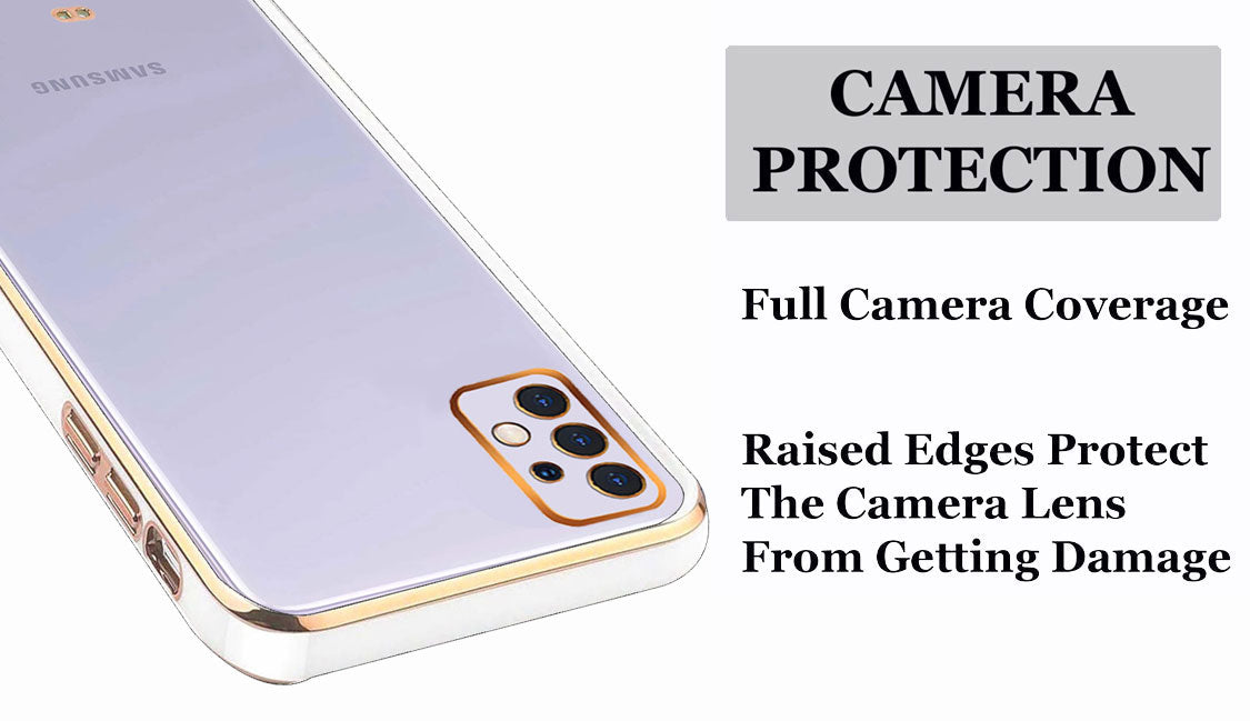 Electro Silicone Series Back cover Case For Samsung Galaxy M32 5G - White