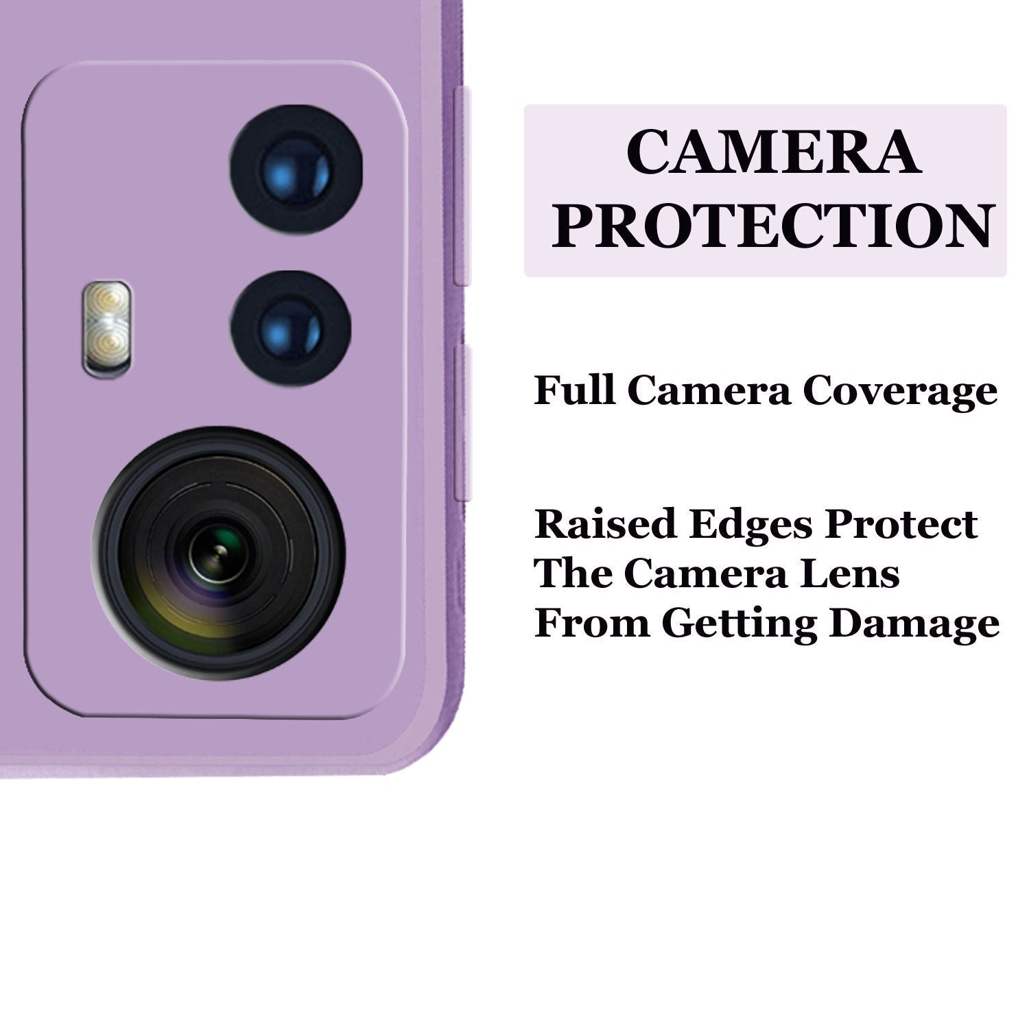 Mi Xiaomi 12 Pro 5G Liquid Silicone Back Cover Case With TPU & Matte Finish - Purple