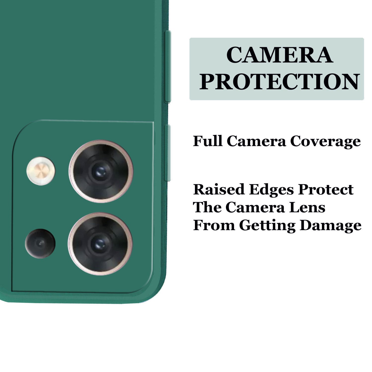Oppo Reno 8 Pro 5G Liquid Silicone Back Cover Case With TPU & Matte Finish - Green