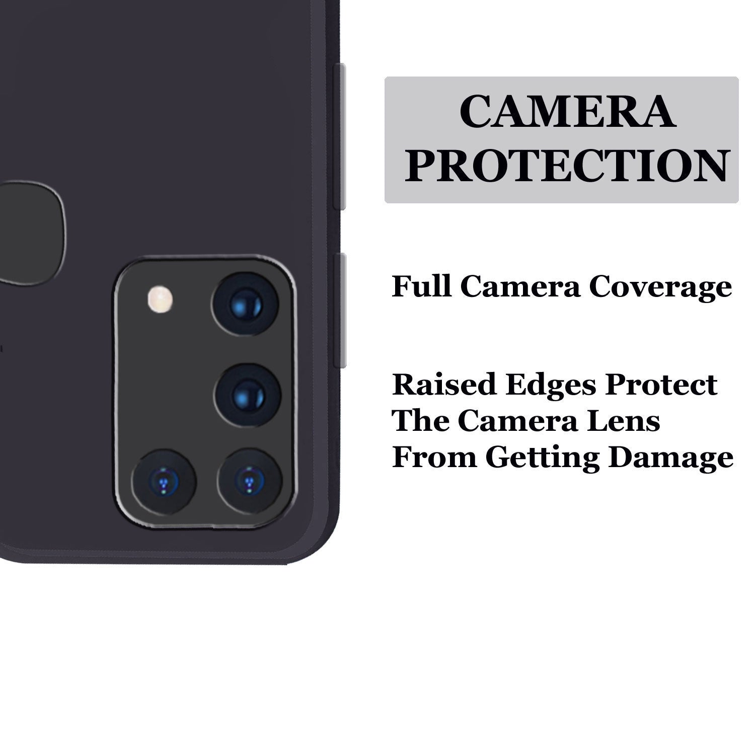 Samsung Galaxy M31 Liquid Silicone Back Cover Case With TPU & Matte Finish - Black