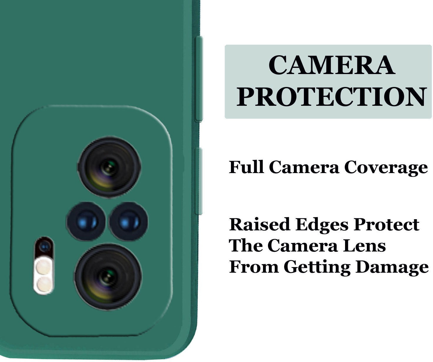 Redmi Note 10 4G / 10S  Liquid Silicone Back Cover Case With TPU & Matte Finish - Dark Green