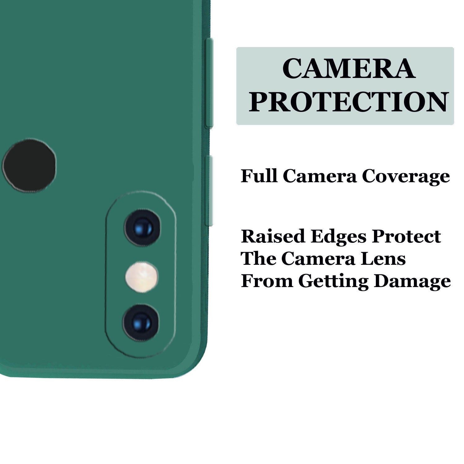 Redmi Note 5 Pro Liquid Silicone Back Cover Case With TPU & Matte Finish -  Green