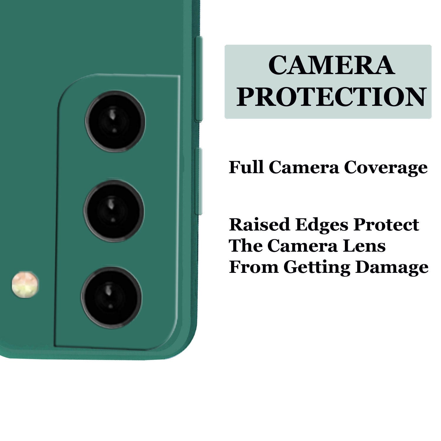 Samsung Galaxy S21 FE 5G Liquid Silicone Back Cover Case With TPU & Matte Finish - Green