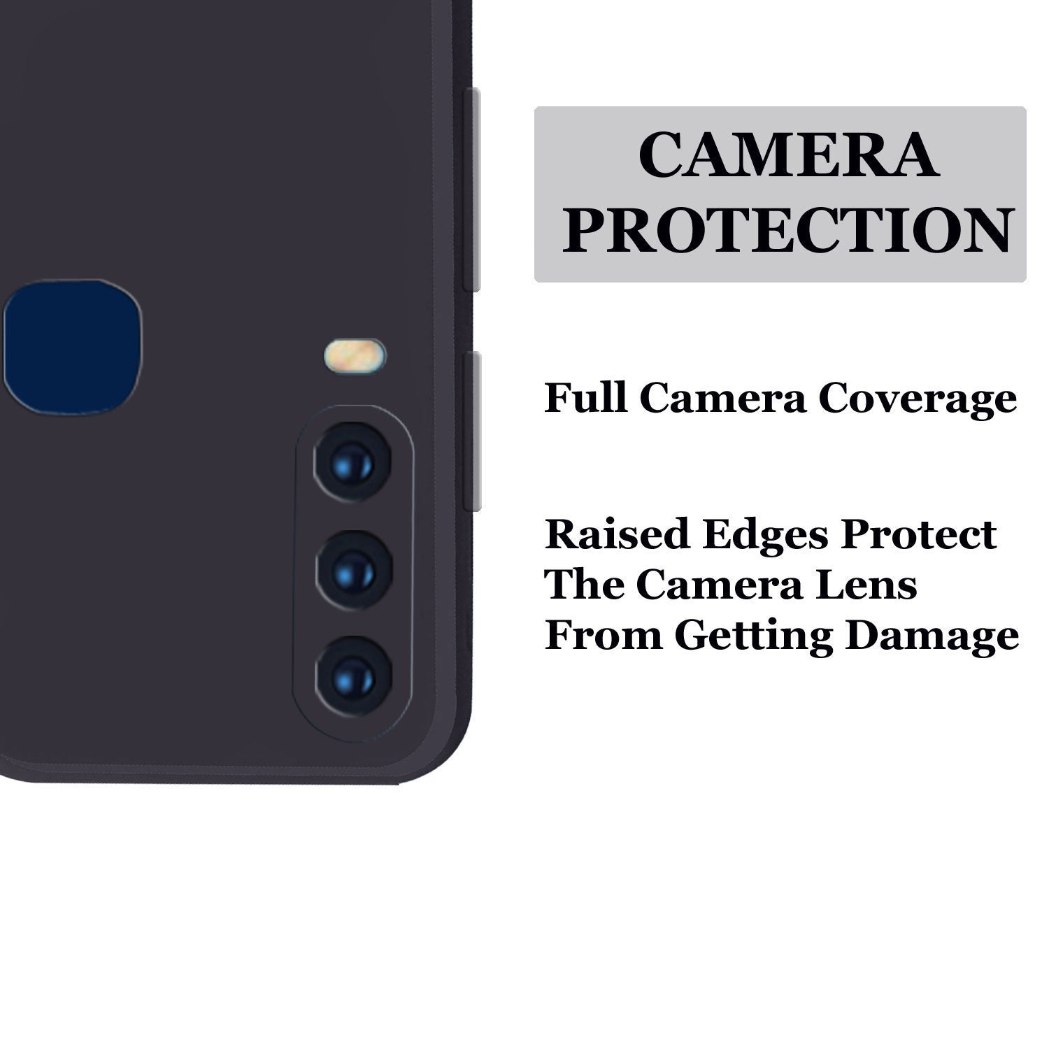 Vivo Y17 Liquid Silicone Back Cover Case With TPU & Matte Finish - Black