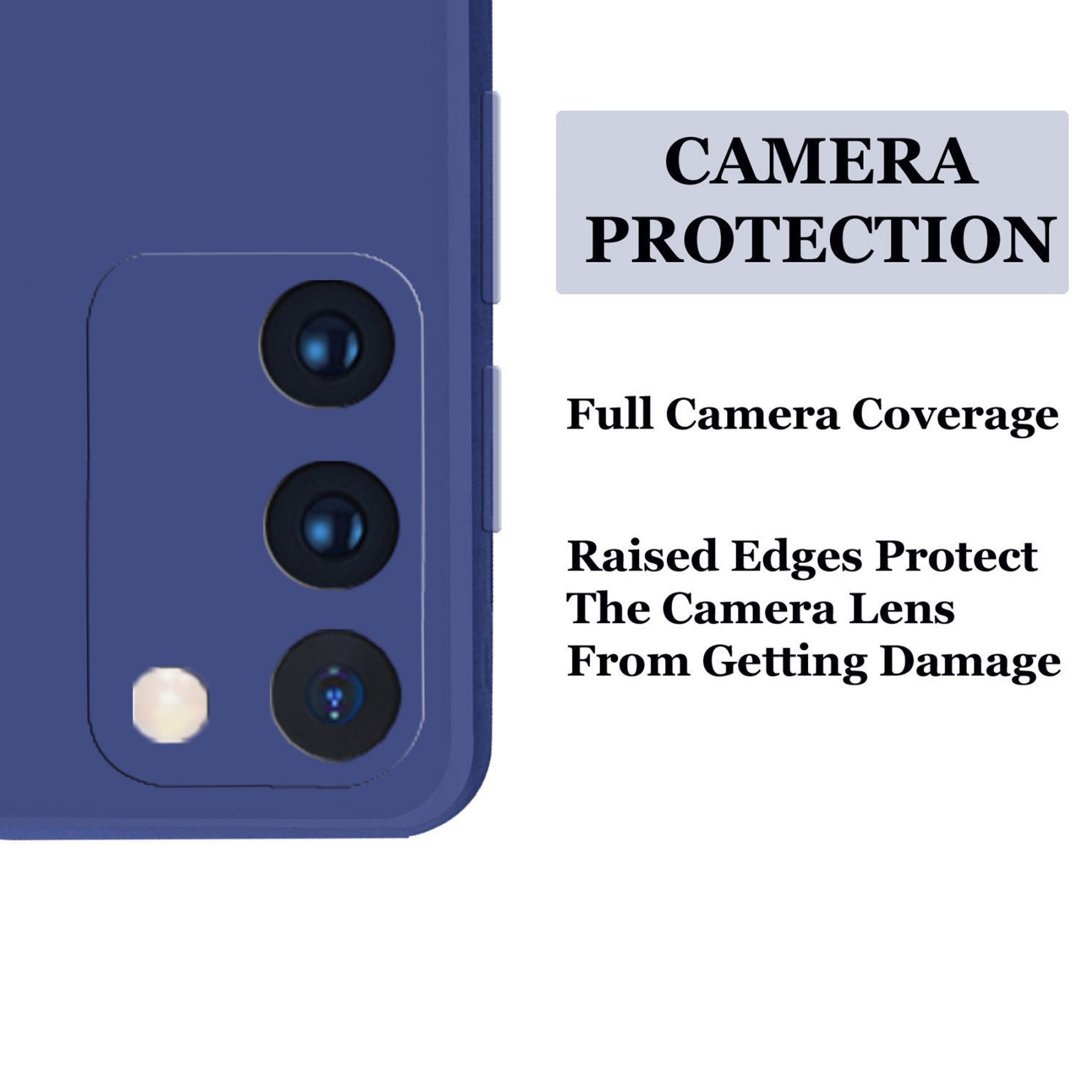 Samsung Galaxy M02s / F02s Liquid Silicone Back Cover Case With TPU & Matte Finish - Blue