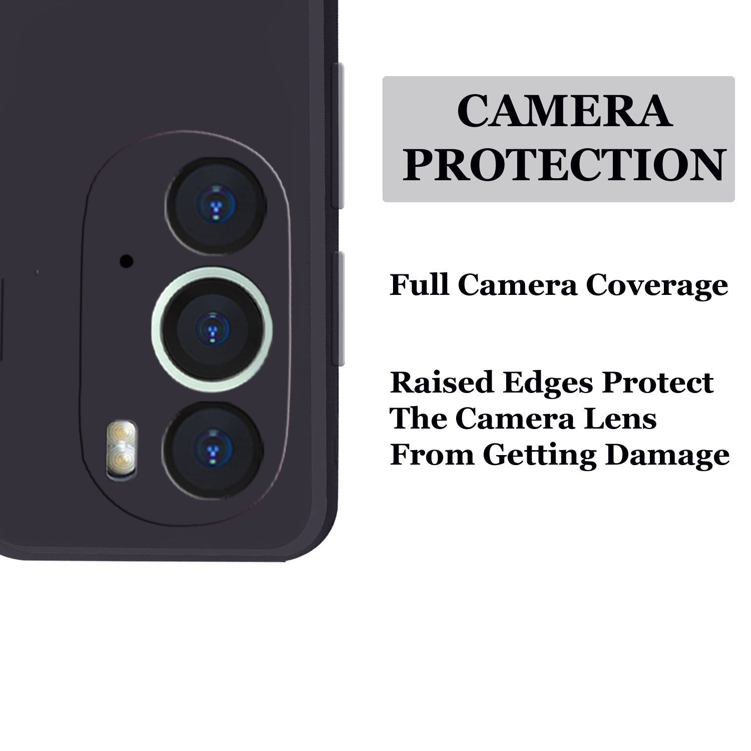Motorola Moto Edge X30 5G Liquid Silicone Back Cover Case With TPU & Matte Finish - Black
