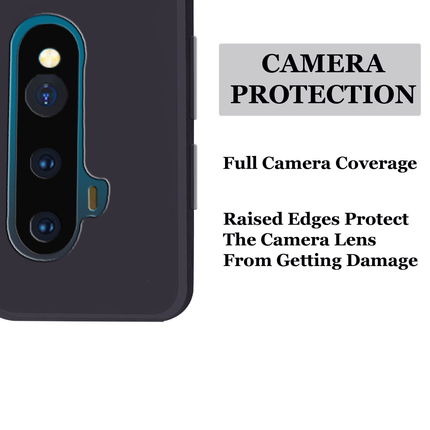 OnePlus 7T Pro Liquid Silicone Back Cover Case With TPU & Matte Finish - Black