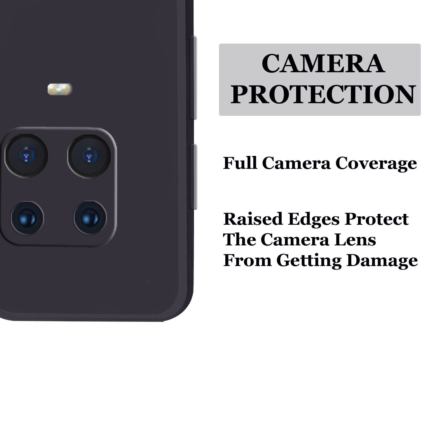 Liquid TPU Silicone Matte Back Cover Case For Redmi Note 9 Pro / Pro Max - Black
