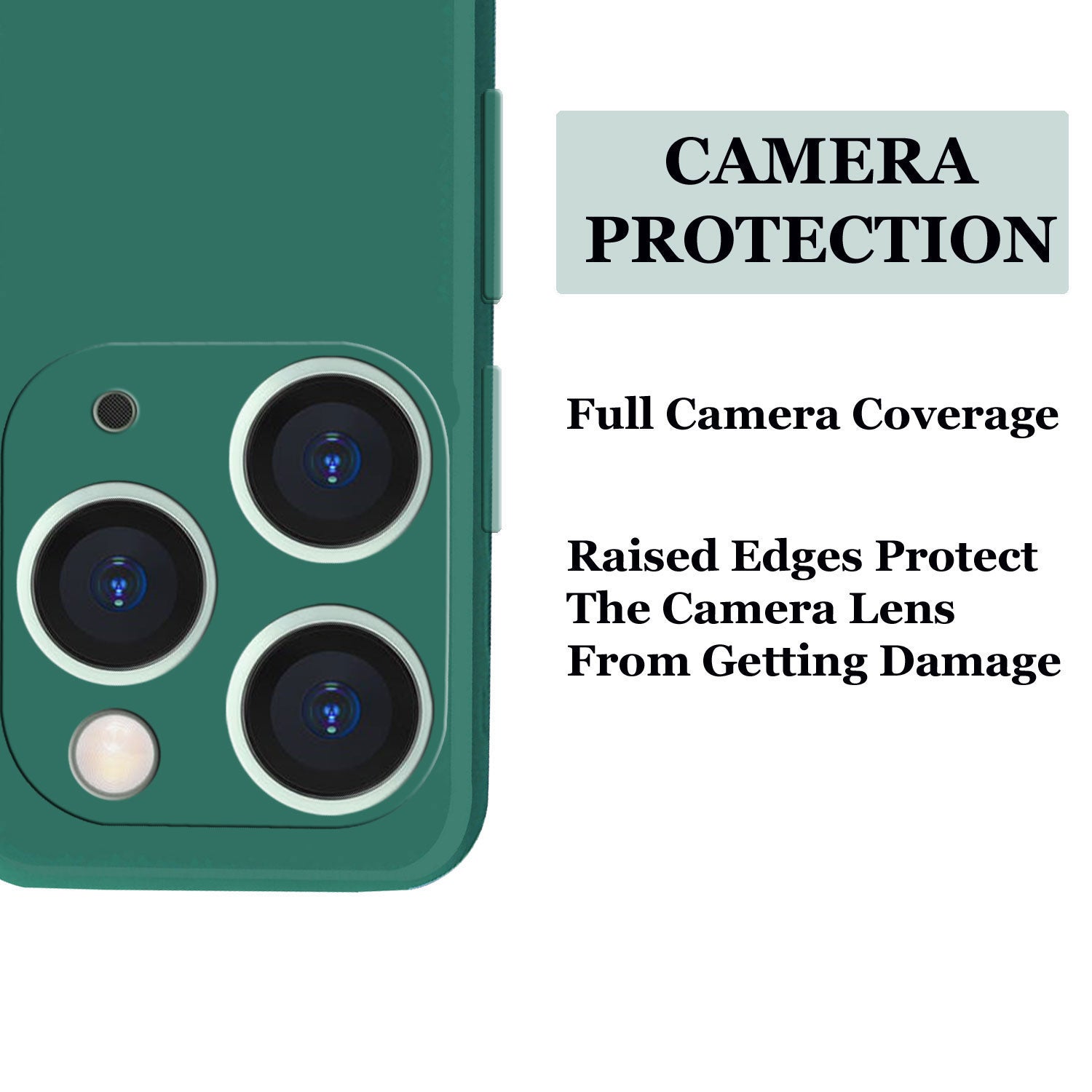 iphone 11 Pro Max  Liquid Silicone Back Cover Case With TPU & Matte Finish - Green