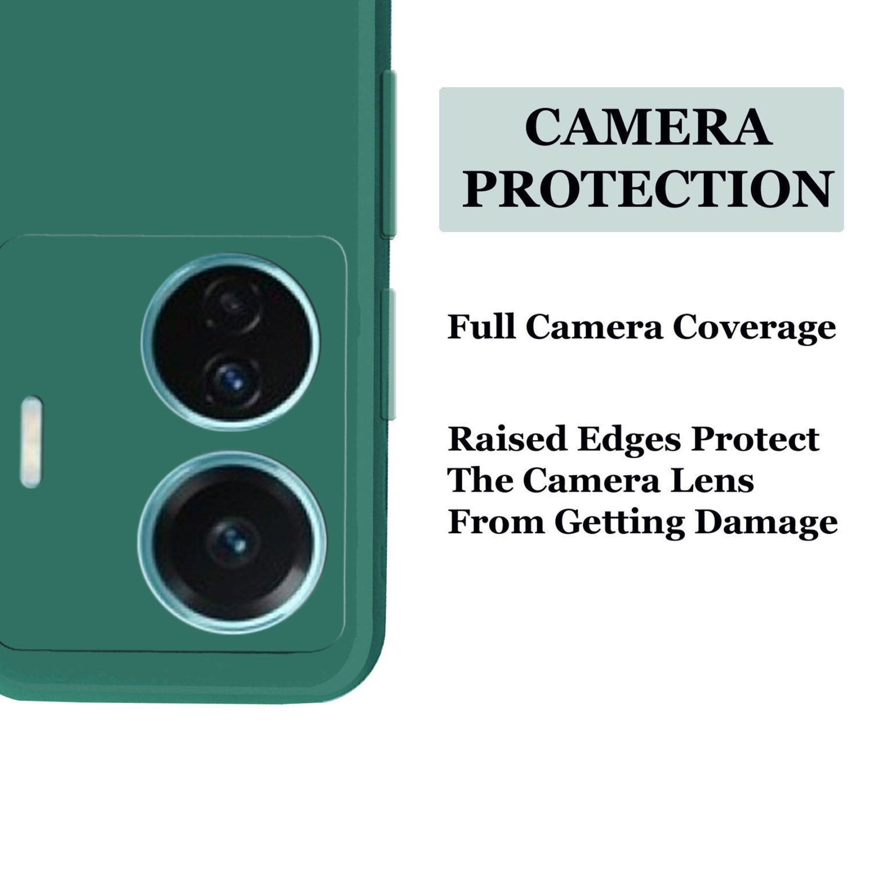 iQOO Z6 Pro 5G / Vivo T1 Pro 5G Liquid Silicone Back Cover Case With TPU & Matte Finish - Green