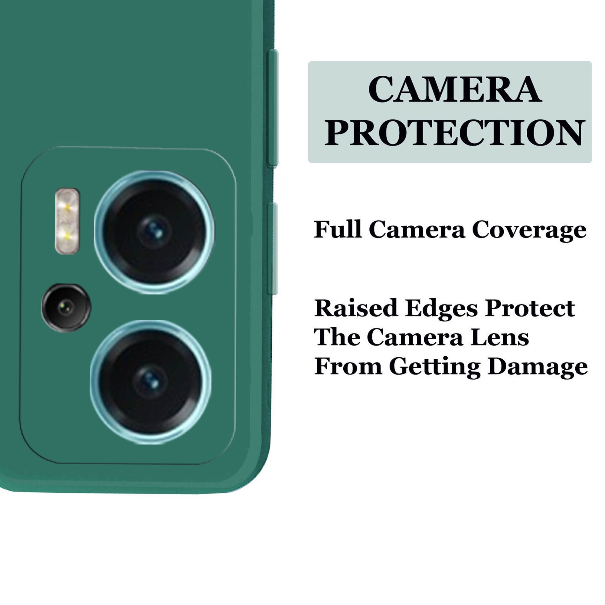 Redmi K50i 5G Liquid Silicone Back Cover Case With TPU & Matte Finish - Green