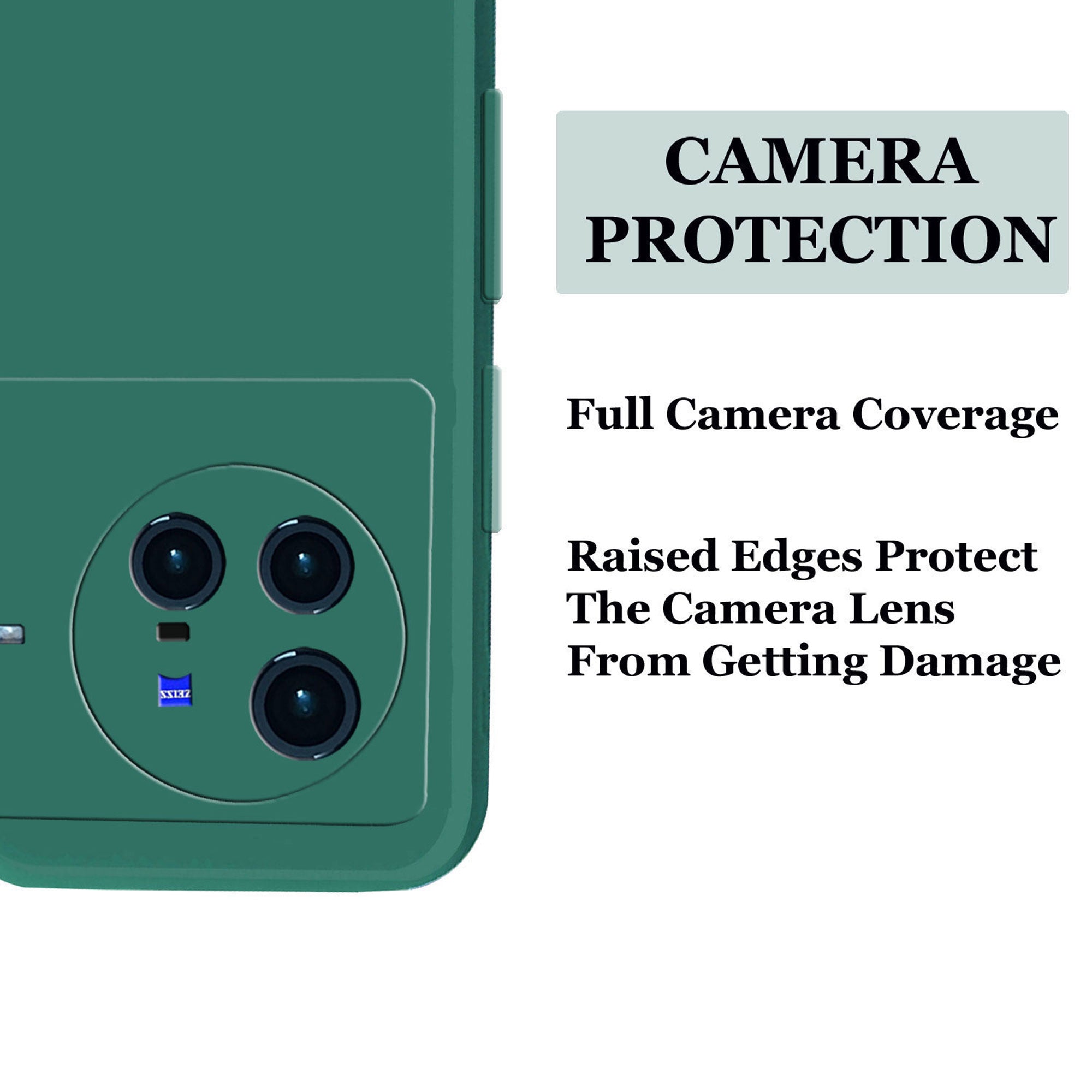 Vivo X80 Pro 5G Liquid Silicone Back Cover Case With TPU & Matte Finish - Green