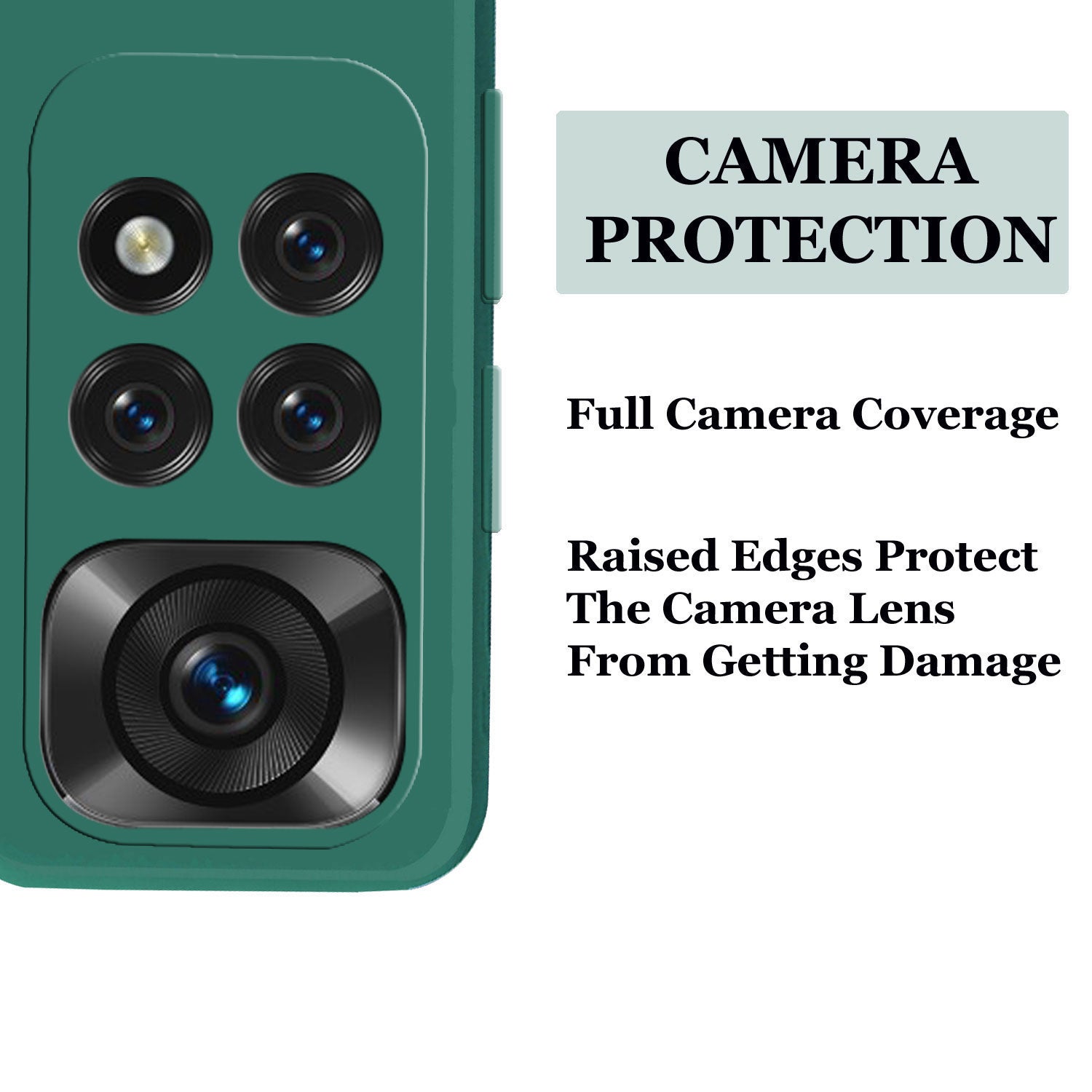 Mi Redmi Note 11 / Note 11s Liquid Silicone Back Cover Case With TPU & Matte Finish -  Green