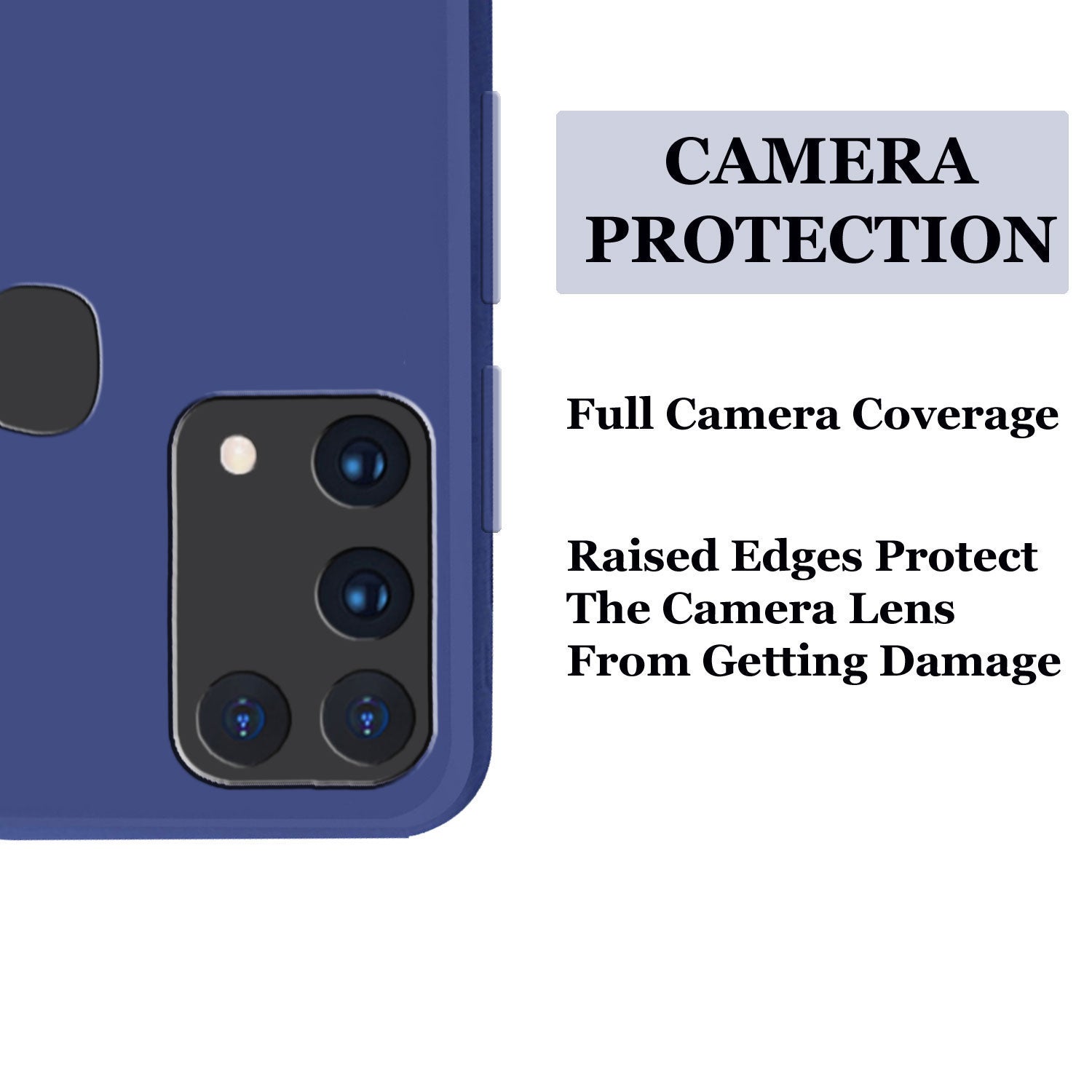 Samsung Galaxy M31 Liquid Silicone Back Cover Case With TPU & Matte Finish - Blue