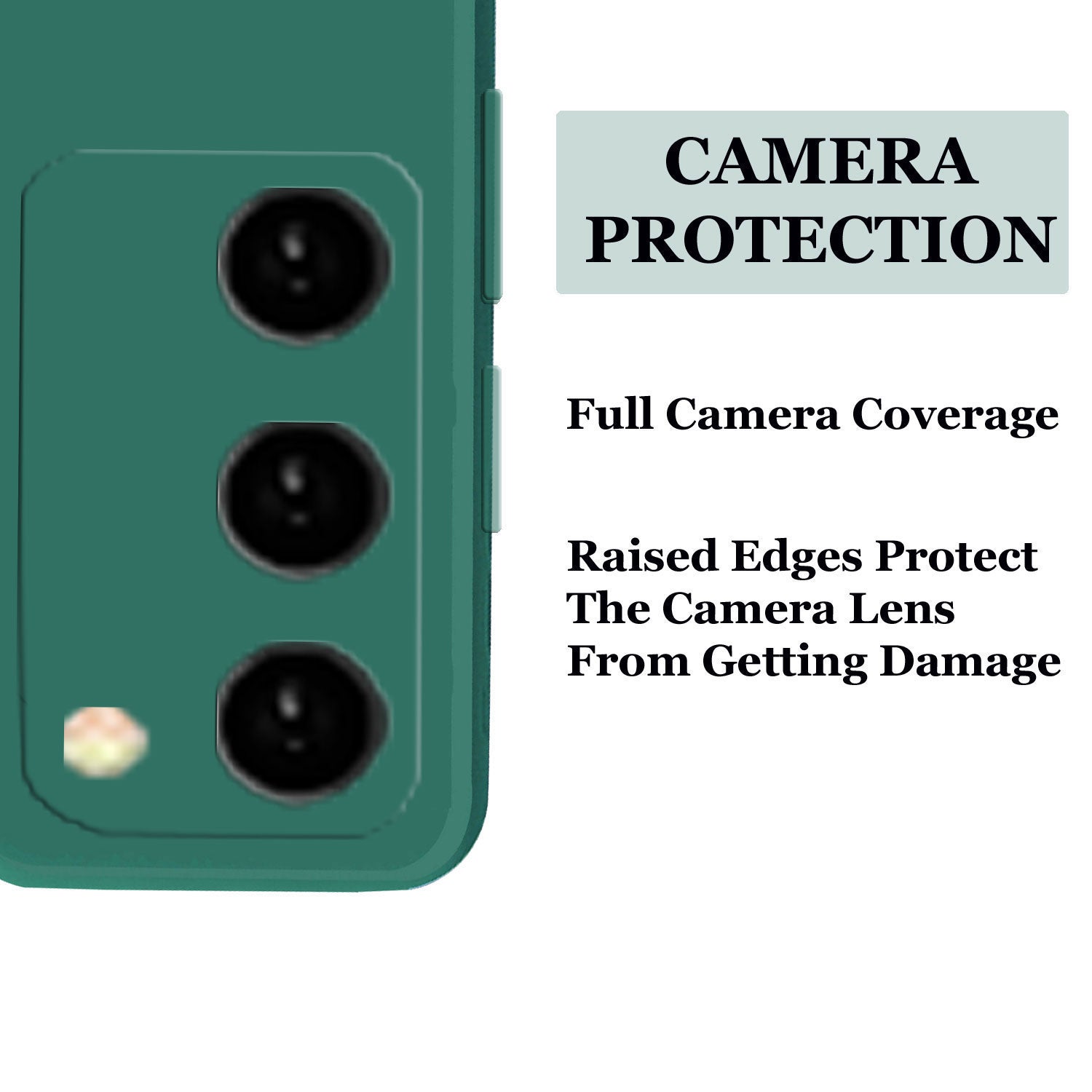 Oppo A53s Liquid Silicone Back Cover Case With TPU & Matte Finish - Dark Green
