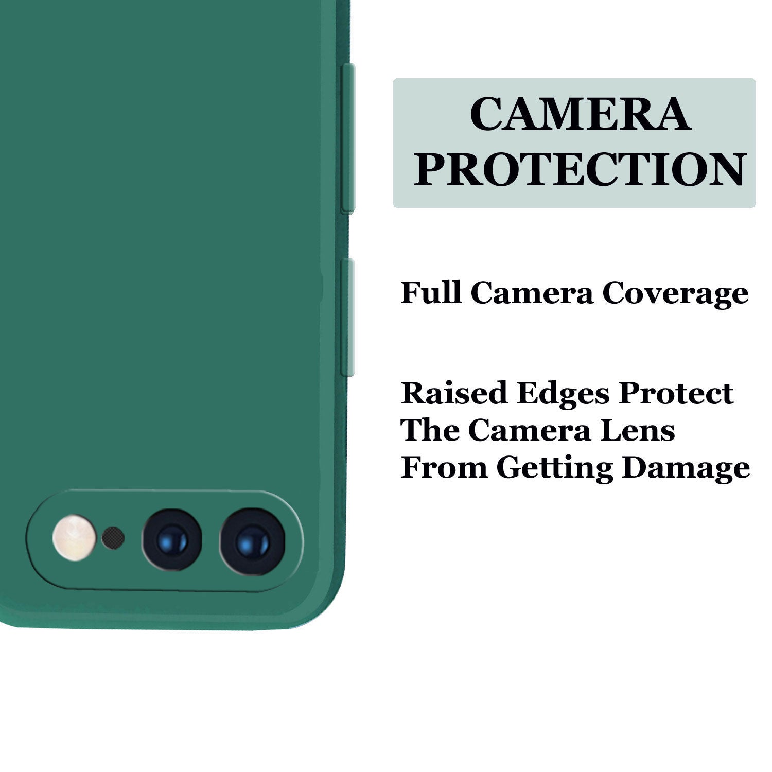 iphone 7 Plus Liquid Silicone Back Cover Case With TPU & Matte Finish - Green