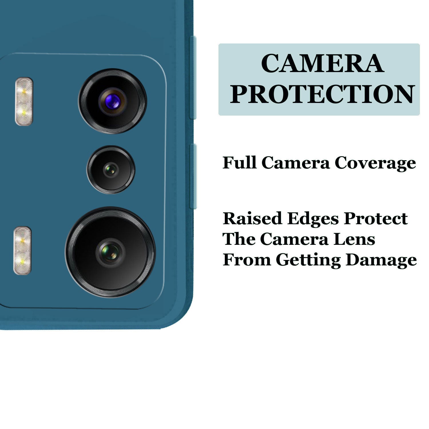 Infinix Zero 5G Liquid Silicone Back Cover Case With TPU & Matte Finish - Blue