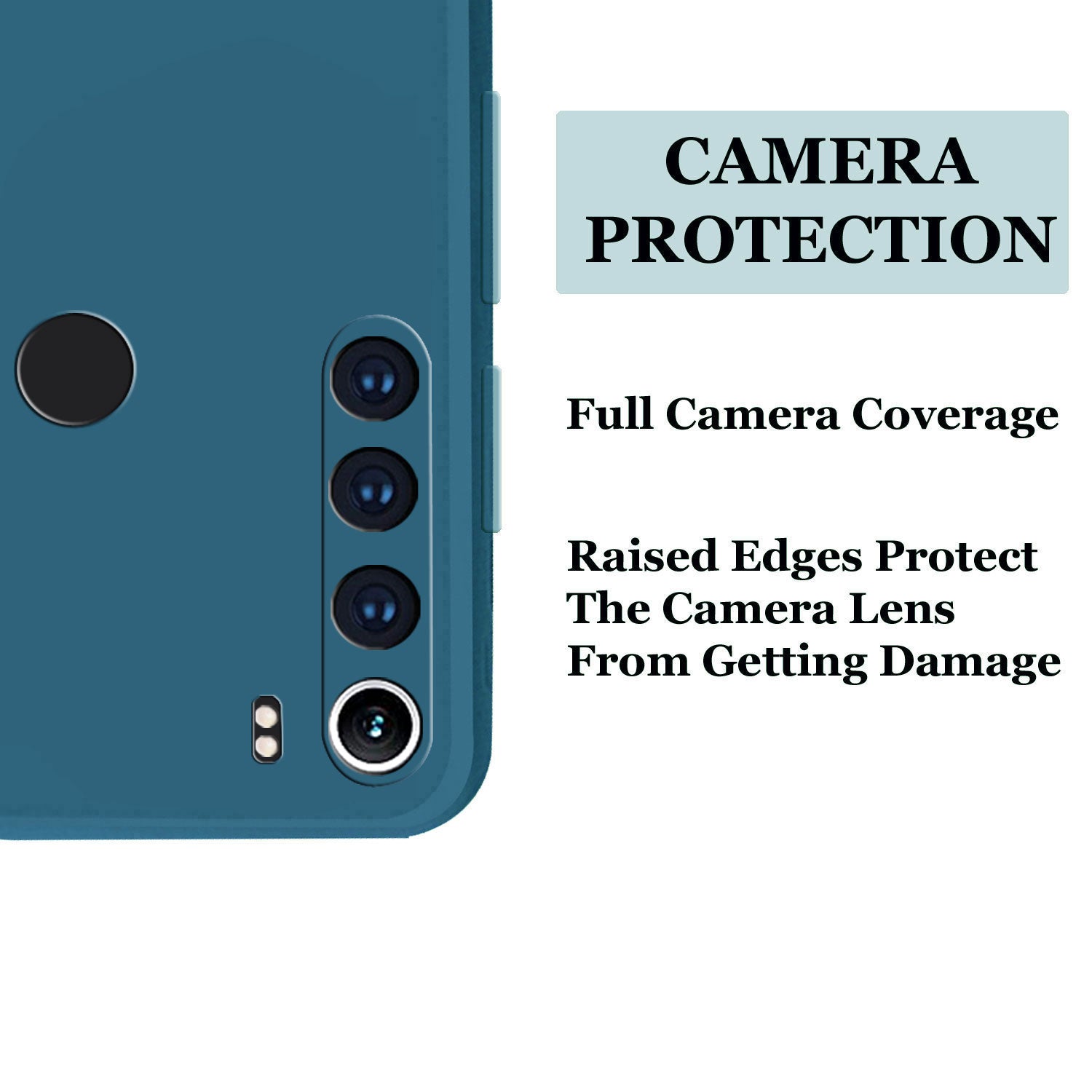 Redmi Note 8 Liquid Silicone Back Cover Case With TPU & Matte Finish - Blue