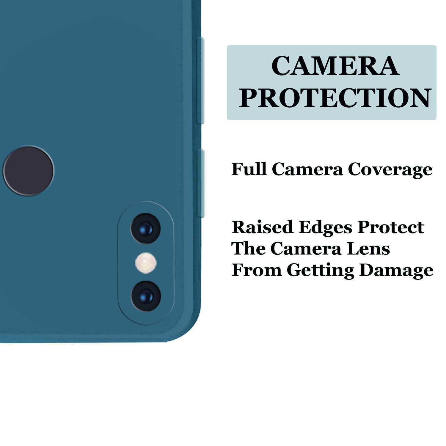 Redmi Note 6 Liquid Silicone Back Cover Case With TPU & Matte Finish - Blue