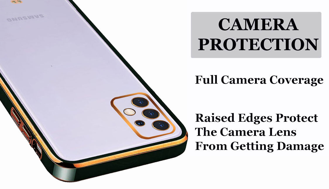 Electro Silicone Series Back cover Case For Samsung Galaxy M32 5G - Black