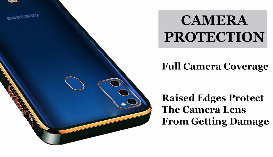 Electro Silicone Series Back cover Case For  Samsung Galaxy M21 / Samsung Galaxy M30s - Black
