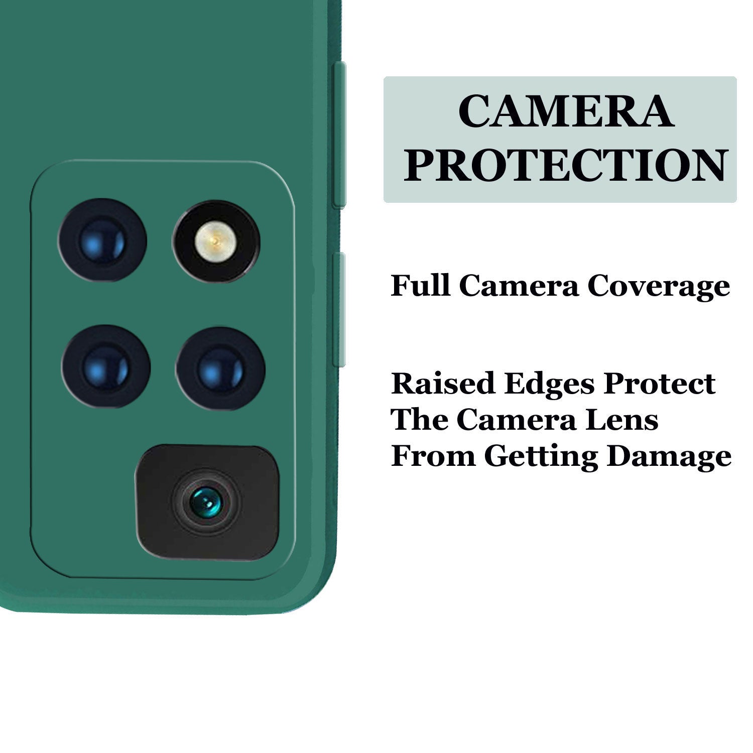 Xiaomi 11i 5G Liquid Silicone Back Cover Case With TPU & Matte Finish - Green
